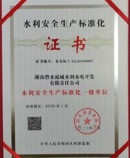 公司順利通過水利安全生產標準化一級復審